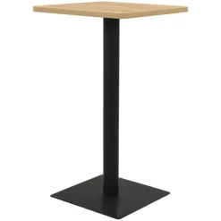 Tables-vidaXL Table de bistro Couleur chêne 70x70x107 cm oak colour and black
