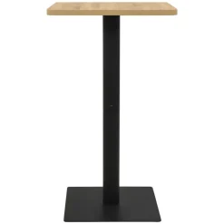 Tables-vidaXL Table de bistro Couleur chêne 70x70x107 cm oak colour and black