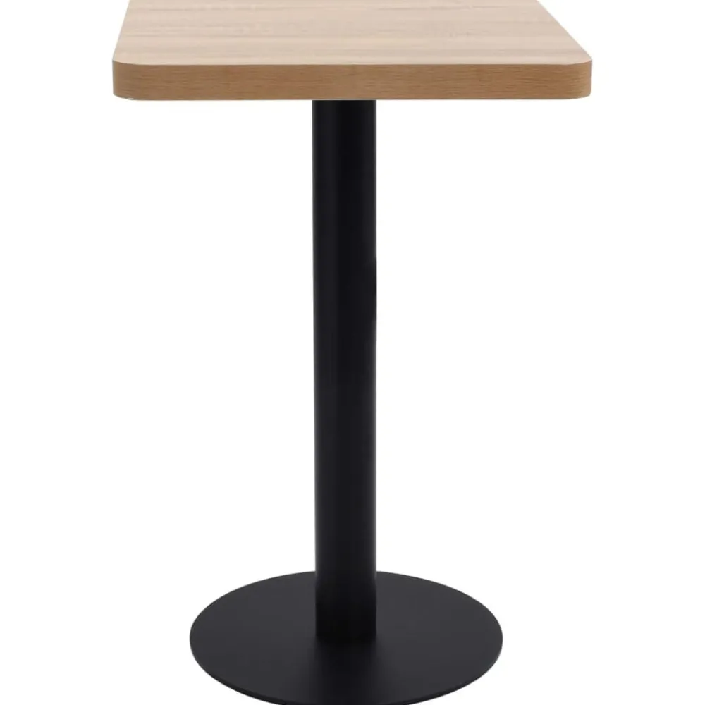 vidaXL Table de bistro marron clair 50x50 cm MDF