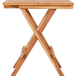 vidaXL Table de bistro pliable 60x60x65 cm Bois de teck solide