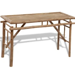 vidaXL Table de brasserie avec 2 bancs 100 cm Bambou
