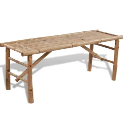 vidaXL Table de brasserie avec 2 bancs 100 cm Bambou