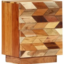 Tables-vidaXL Table de chevet 40 x 30 x 50 cm Bois de récupération massif