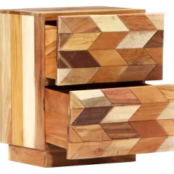Tables-vidaXL Table de chevet 40 x 30 x 50 cm Bois de récupération massif
