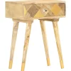 vidaXL Table de chevet 43 x 30 x 58 cm Bois de manguier massif