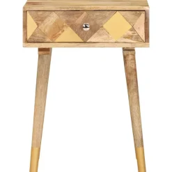 vidaXL Table de chevet 43 x 30 x 58 cm Bois de manguier massif