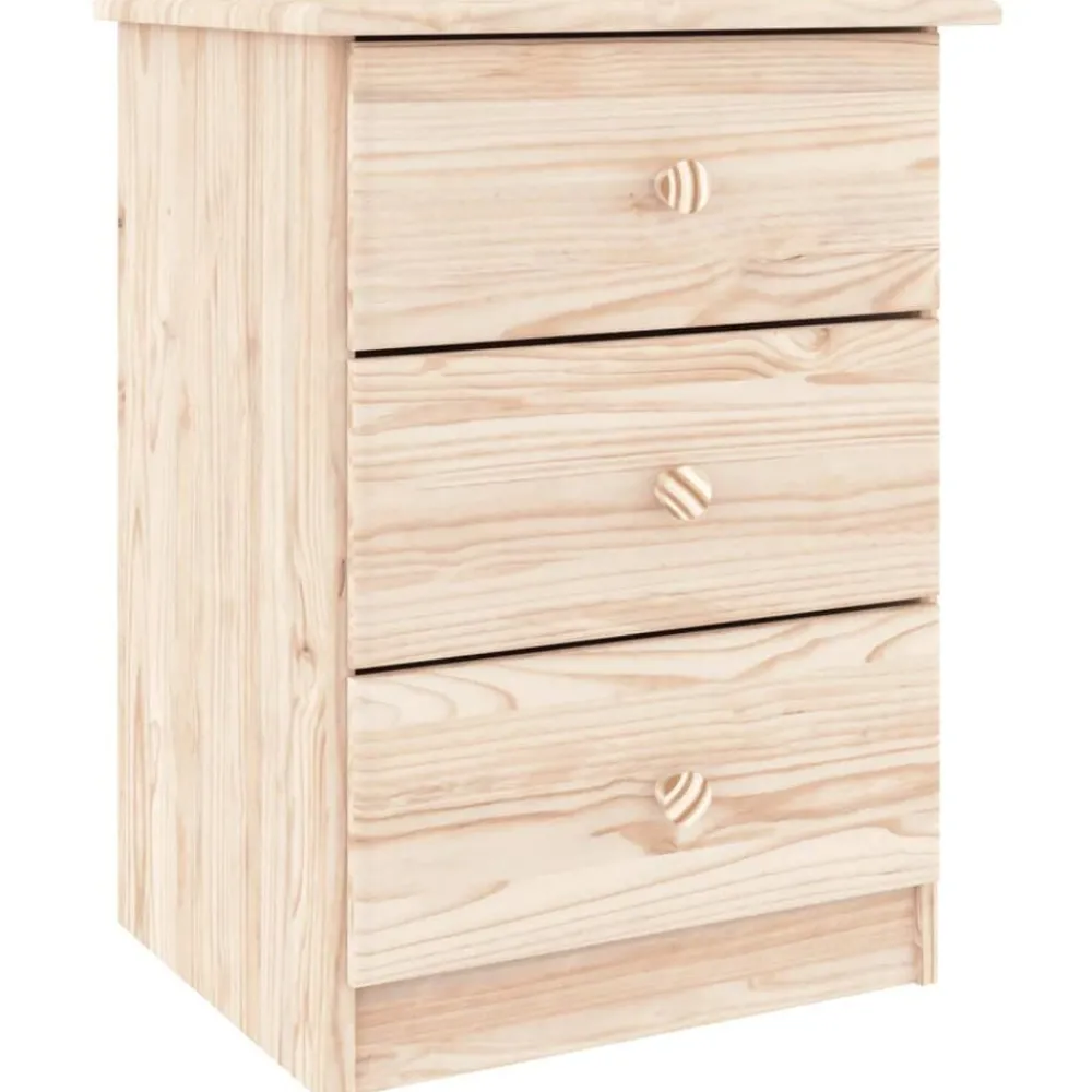 Tables-vidaXL Table de chevet ALTA 41x35x55,5 cm bois de pin massif Naturel