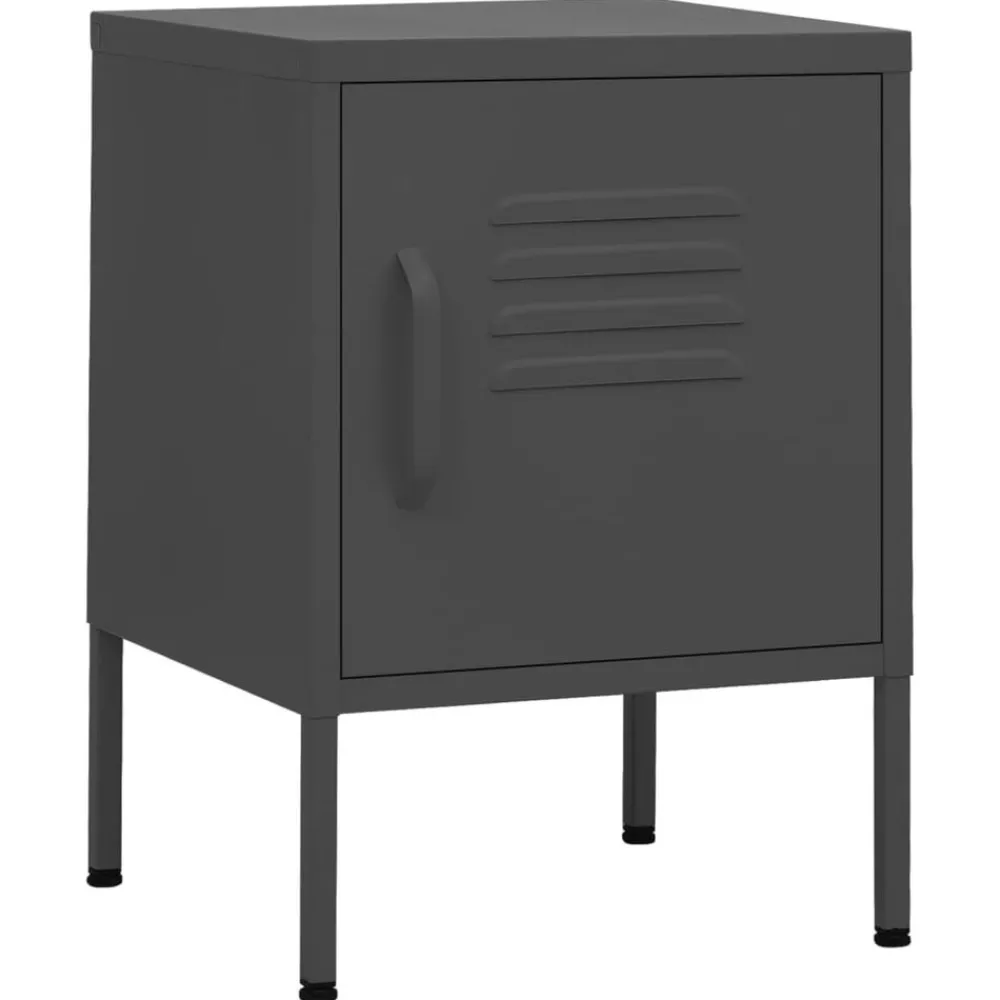 vidaXL Table de chevet 35x35x51 cm Acier
