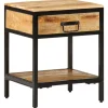 Tables-vidaXL Table de chevet avec tiroir Marron 40 x 35 x 50 cm