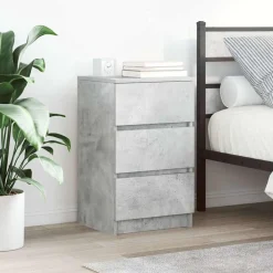 vidaXL Table de chevet avec 3 tiroirs 39x35x65 cm