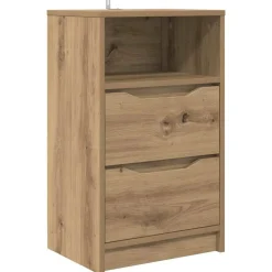 Tables-vidaXL Table de chevet avec tiroir Chêne artisanal 40 x 30 x 467 cm ch&ecirc;ne artisanal