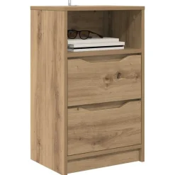 Tables-vidaXL Table de chevet avec tiroir Chêne artisanal 40 x 30 x 467 cm ch&ecirc;ne artisanal