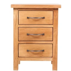 vidaXL Table de chevet avec 3 tiroirs 40x30x54 cm Bois de chêne massif