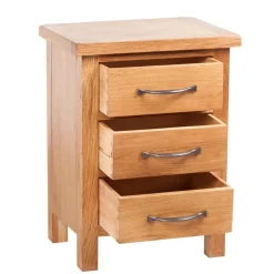 vidaXL Table de chevet avec 3 tiroirs 40x30x54 cm Bois de chêne massif