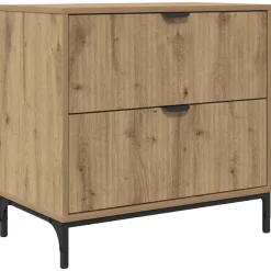vidaXL Table de chevet avec tiroir chêne artisanal 63,5 x 36 x 61 cm