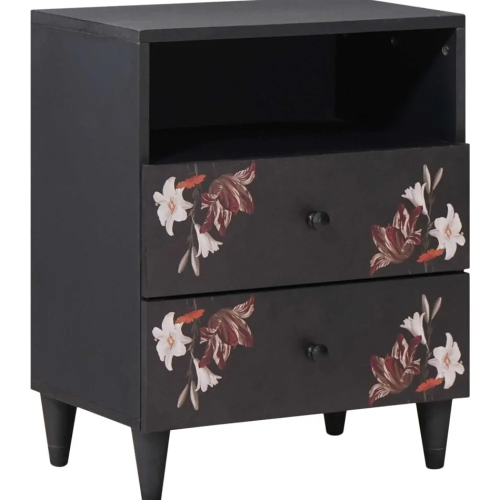 vidaXL Table de chevet avec tiroir Multicolore 50 x 33 x 60 cm