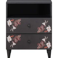 vidaXL Table de chevet avec tiroir Multicolore 50 x 33 x 60 cm