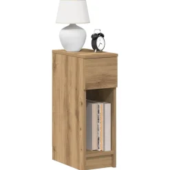 vidaXL Table de chevet avec tiroir chêne artisanal 20x36x60 cm
