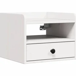 Tables-vidaXL Table de chevet 38 x 36 x 29,5 cm Bois massif en pin Blanc
