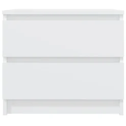Tables-vidaXL Table de chevet 50x39x43,5 cm Aggloméré Blanc