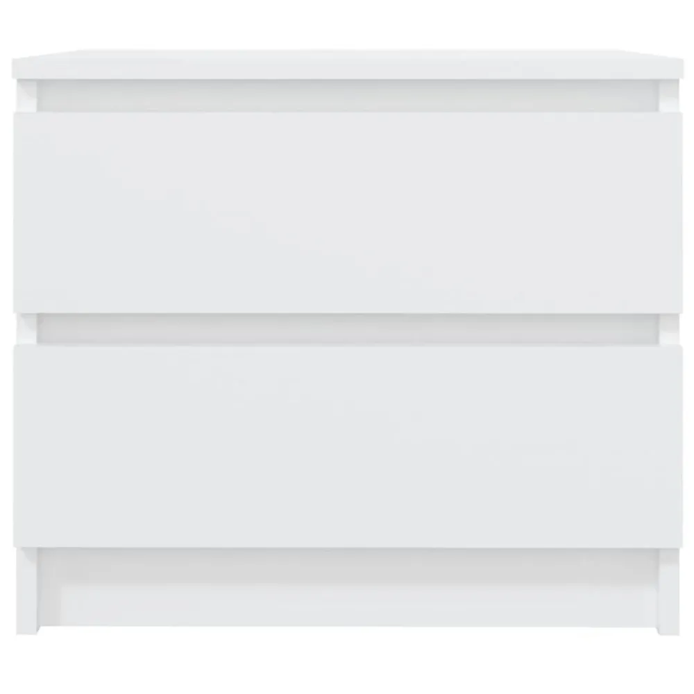 Tables-vidaXL Table de chevet 50x39x43,5 cm Aggloméré Blanc