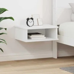 Tables-vidaXL Table de chevet 40 x 31 x 15 cm Bois d'ingénierie Blanc