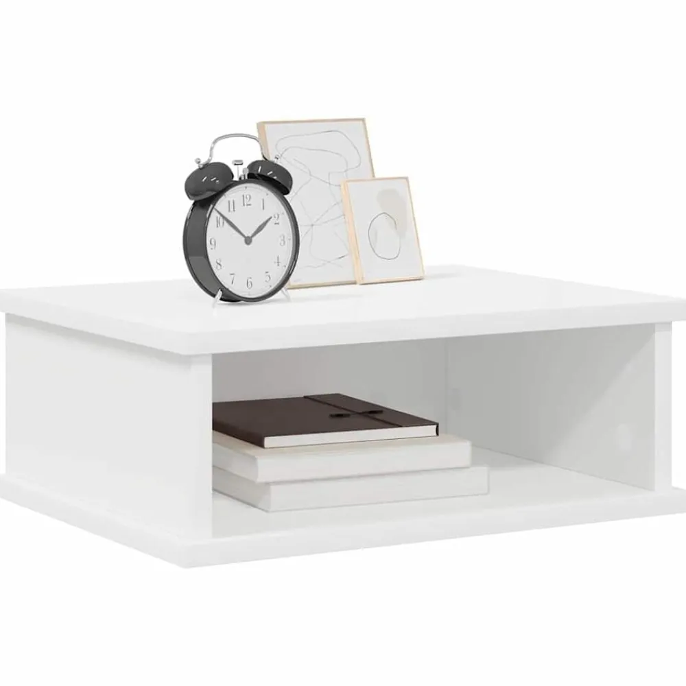 Tables-vidaXL Table de chevet 40 x 31 x 15 cm Bois d'ingénierie Blanc