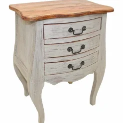 vidaXL Table de chevet bois d'acajou massif 48x35x64 cm