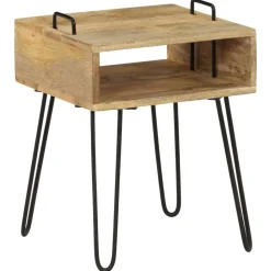 vidaXL Table de chevet Bois de manguier massif 40x34x47 cm
