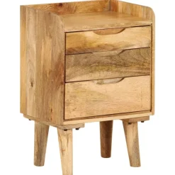 Tables-vidaXL Table de chevet Bois de manguier massif 40 x 30 x 59,5 cm