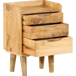 Tables-vidaXL Table de chevet Bois de manguier massif 40 x 30 x 59,5 cm