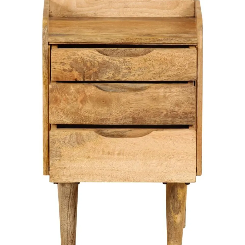 Tables-vidaXL Table de chevet Bois de manguier massif 40 x 30 x 59,5 cm