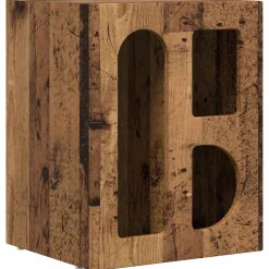 Tables-vidaXL Table de chevet 40 x 35 x 50 cm Bois d'ingénierie Bois ancien