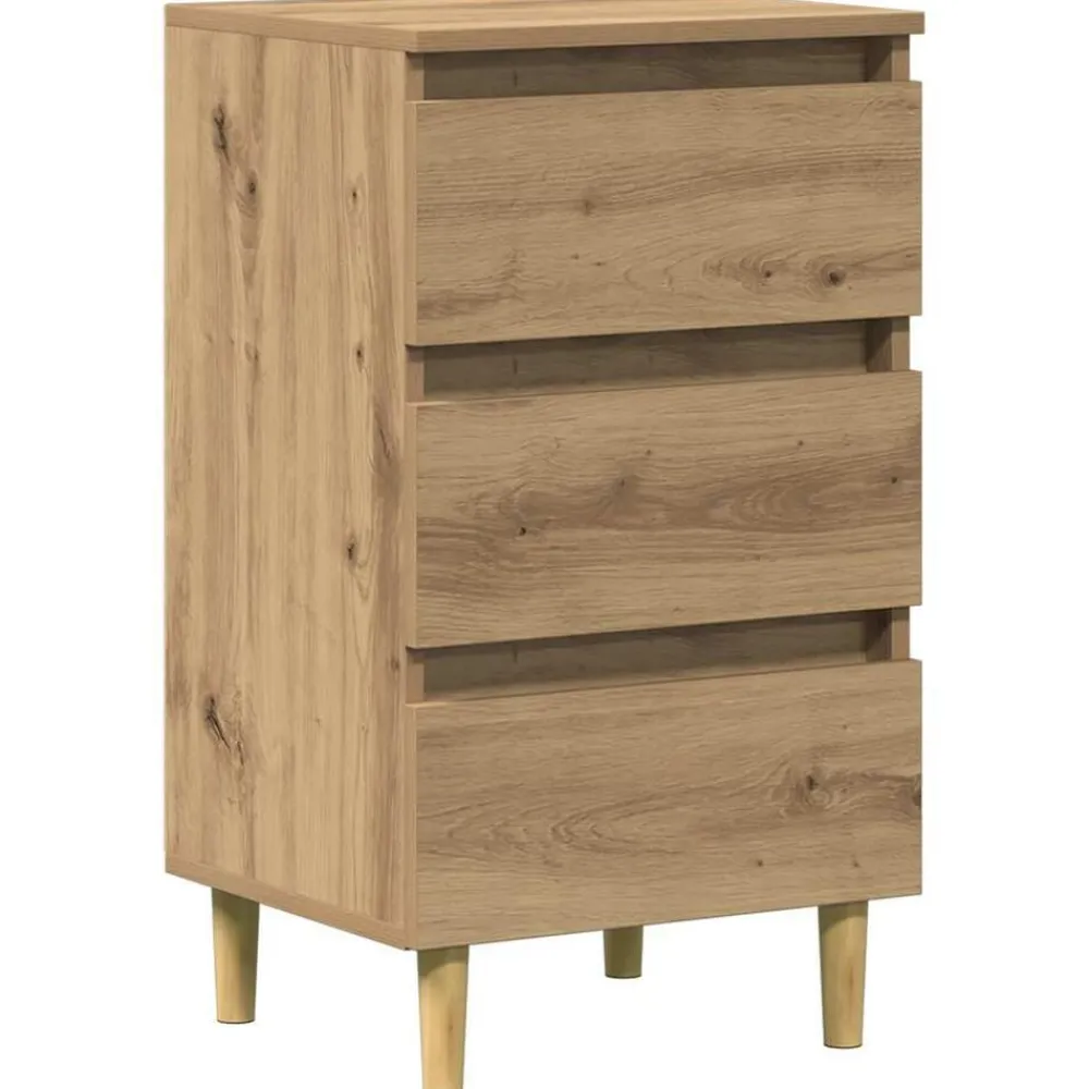 vidaXL Table de chevet chêne artisanal 40x35x69 cm bois d’ingénierie