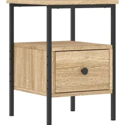 Tables-vidaXL Table de chevet chêne sonoma 34x36x50 cm bois d'ingénierie Chêne sonoma