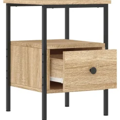 Tables-vidaXL Table de chevet chêne sonoma 34x36x50 cm bois d'ingénierie Chêne sonoma