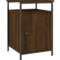 Tables-vidaXL Table de chevet chêne marron 40x42x60 cm bois d'ingénierie Ch&ecirc;ne marron