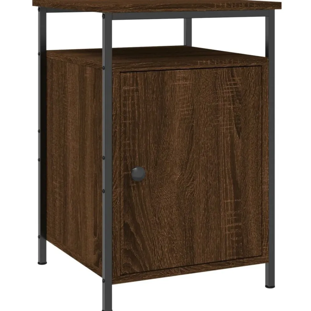 Tables-vidaXL Table de chevet chêne marron 40x42x60 cm bois d'ingénierie Chêne marron
