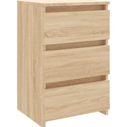 Tables-vidaXL Table de chevet Chêne sonoma 40x35x62,5 cm bois d'ingénierie Chêne sonoma