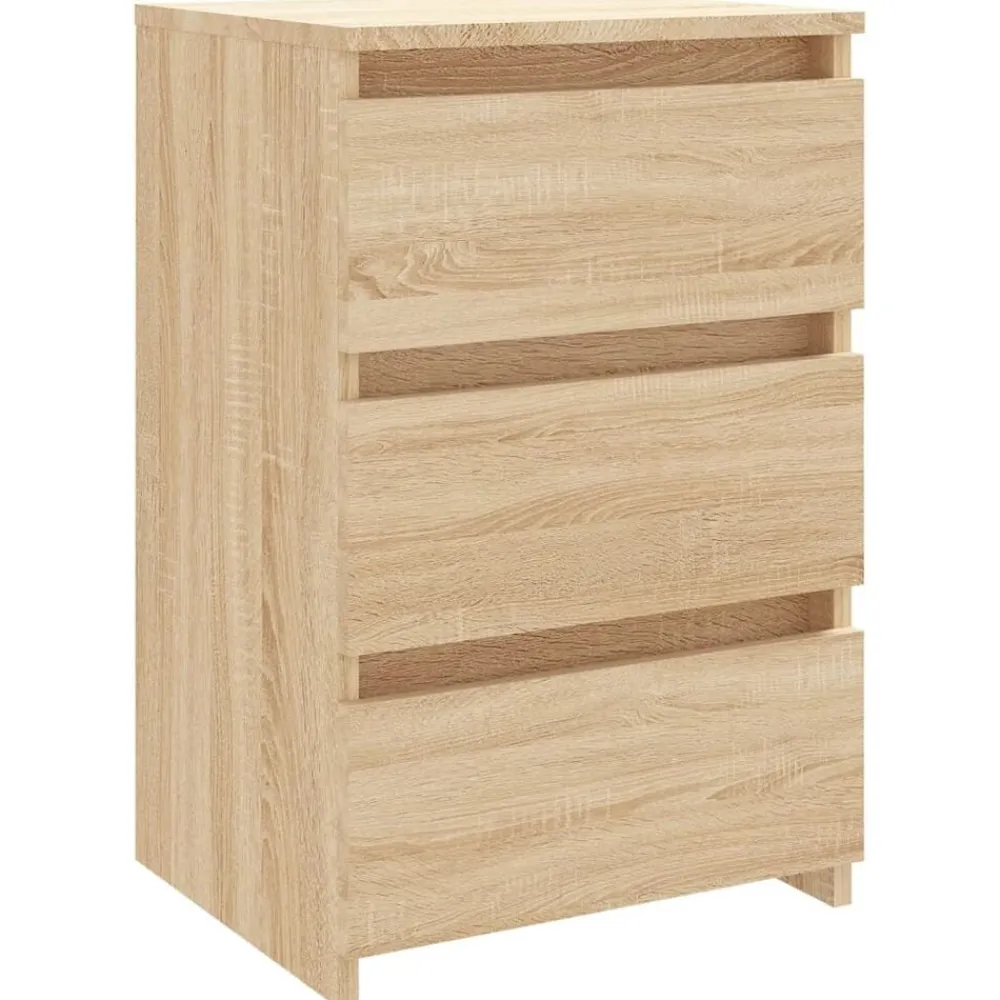 Tables-vidaXL Table de chevet Chêne sonoma 40x35x62,5 cm bois d'ingénierie Chêne sonoma