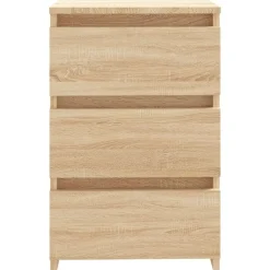 Tables-vidaXL Table de chevet Chêne sonoma 40x35x62,5 cm bois d'ingénierie Chêne sonoma