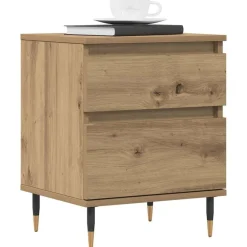 vidaXL Table de chevet chêne artisanal 40x35x50 cm bois d’ingénierie