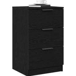 Tables-vidaXL Table de chevet Chêne fumé 40x36x65 cm Ch&ecirc;ne fumé