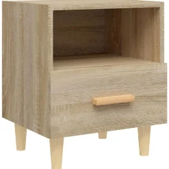 Tables-vidaXL Table de chevet Chêne sonoma 40x35x47 cm Chêne sonoma