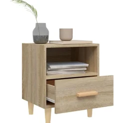 Tables-vidaXL Table de chevet Chêne sonoma 40x35x47 cm Chêne sonoma