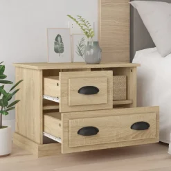 vidaXL Table de chevet chêne sonoma 60x39x45 cm