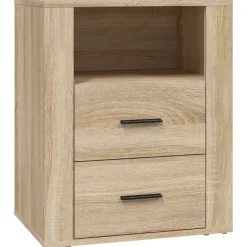 Tables-vidaXL Table de chevet Chêne sonoma 50x36x60 cm Bois d'ingénierie Chêne sonoma