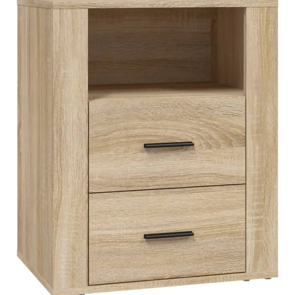 Tables-vidaXL Table de chevet Chêne sonoma 50x36x60 cm Bois d'ingénierie Chêne sonoma