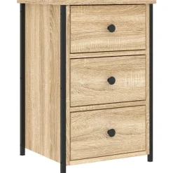 Tables-vidaXL Table de chevet chêne sonoma 40x36x60 cm bois d'ingénierie Chêne sonoma