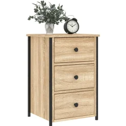 Tables-vidaXL Table de chevet chêne sonoma 40x36x60 cm bois d'ingénierie Ch&ecirc;ne sonoma